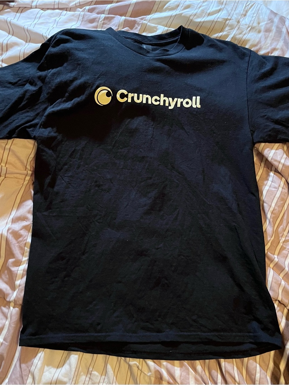 Port and Company Black Crunchyroll Logo Tee